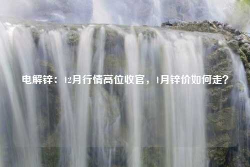 电解锌：12月行情高位收官，1月锌价如何走？