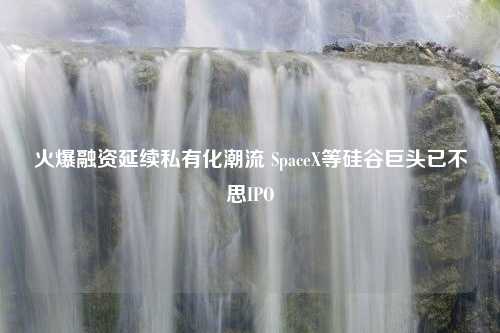 火爆融资延续私有化潮流 SpaceX等硅谷巨头已不思IPO